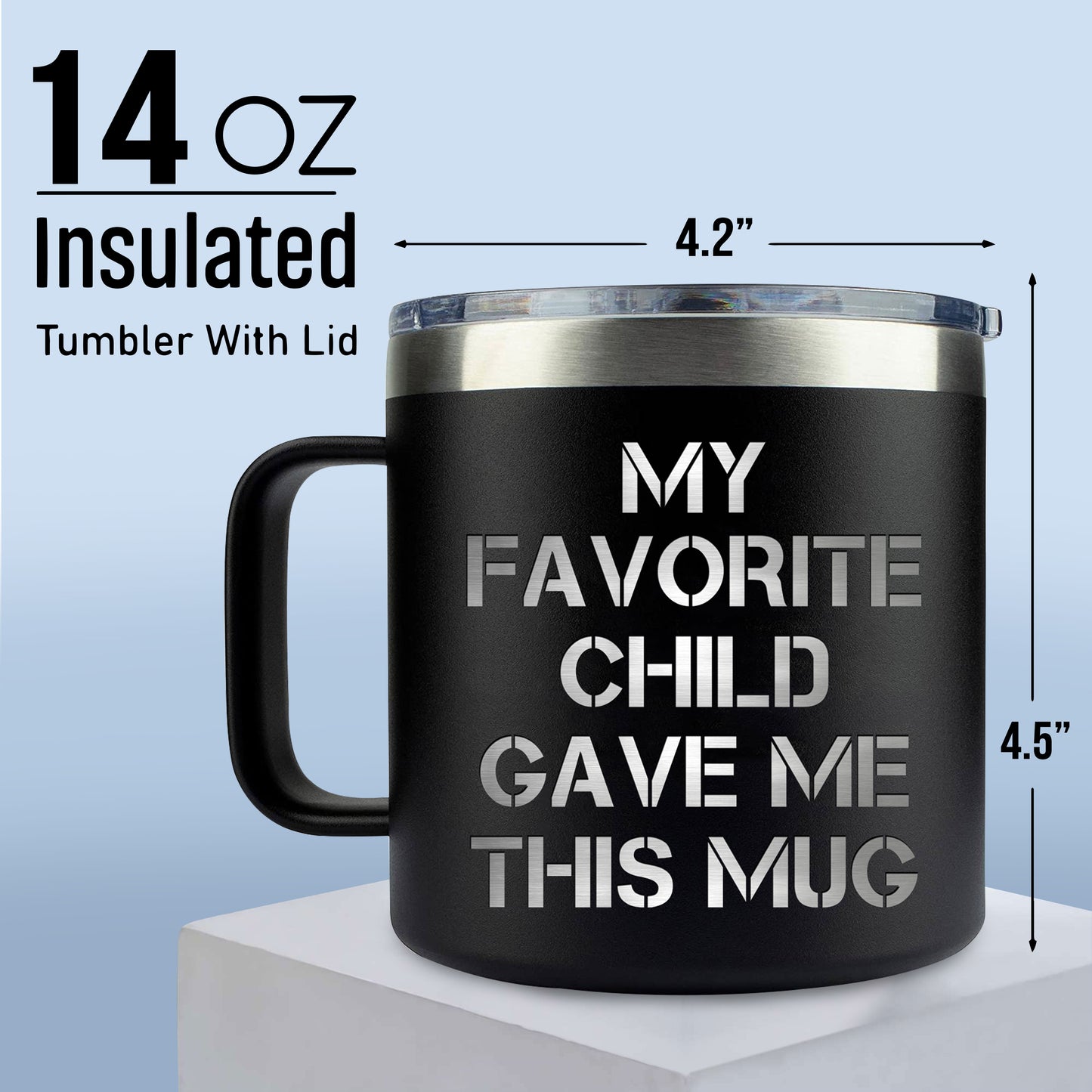 Father's Day Gifts for Dad - Father's Day Gifts from Daughter, Son - Dad Gifts from Daughter, Son for Fathers Day - Dad Birthday Gifts, Birthday Gifts for Dad, Funny Present for Dad, Dad Mom Mug 14Oz